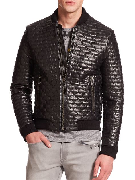 versace jacket for mens|versace leather jacket men's.